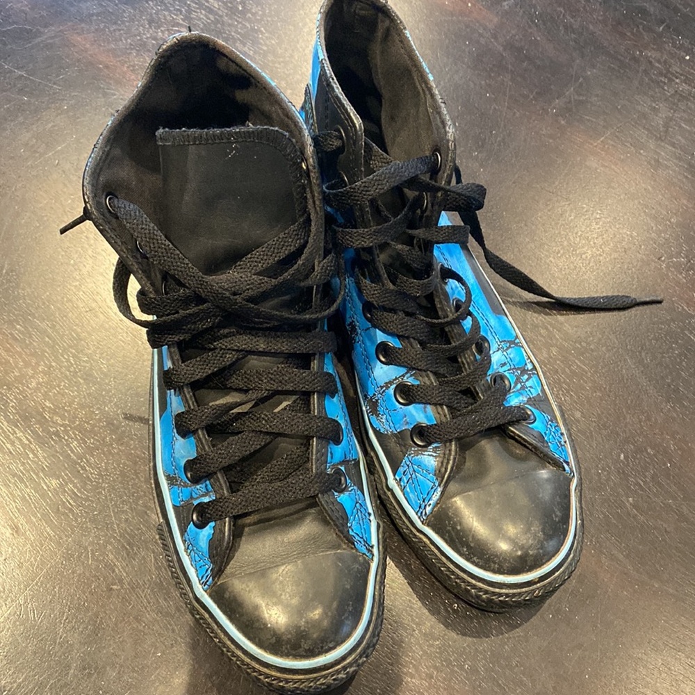Converse Blue X Ray Skeleton Feet ~ 6.5 mens 8.5 women’s - Picture 2 of 7